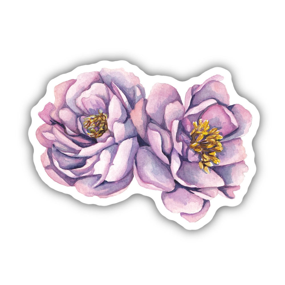 Stickers Northwest, 3", Sticker, Purple Flowers